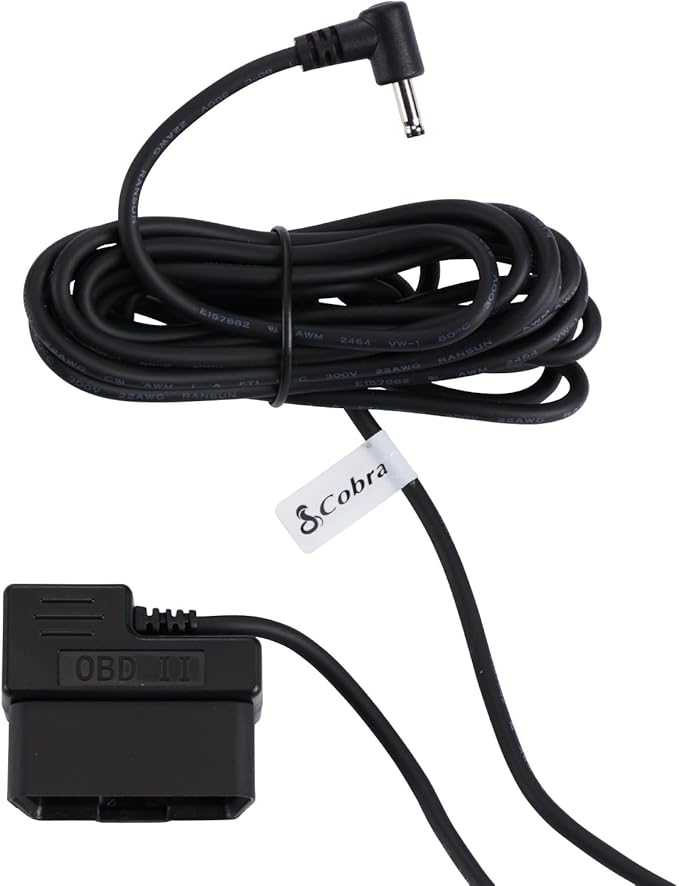 Cobra OBDII to Barrel Connector Power Cord Radar Detectors, Compatible RAD350 by CobraElectronics