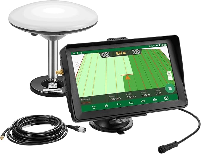 Tractor GPS Navigation System | 7-inch High-Accuracy GNSS Agricultural Navigator by Unknown