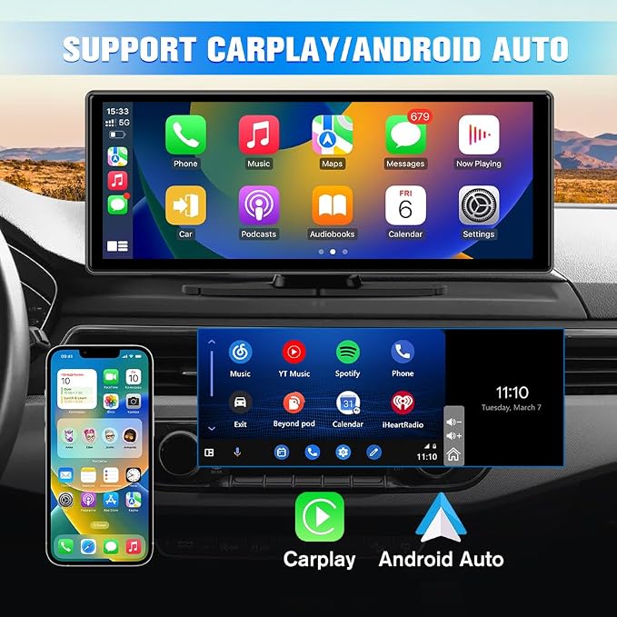 Portable Wireless CarPlay Screen - Image 2