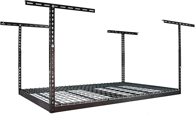 MonsterRax Overhead Garage Storage Racks 4x6 Ceiling Mounted Shelving, by MonsterRAXStorageSolutions