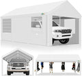 COBIZI Carport 10x20ft Heavy Duty Portable Garage, 2.0 Powder Coated Frame by COBIZI