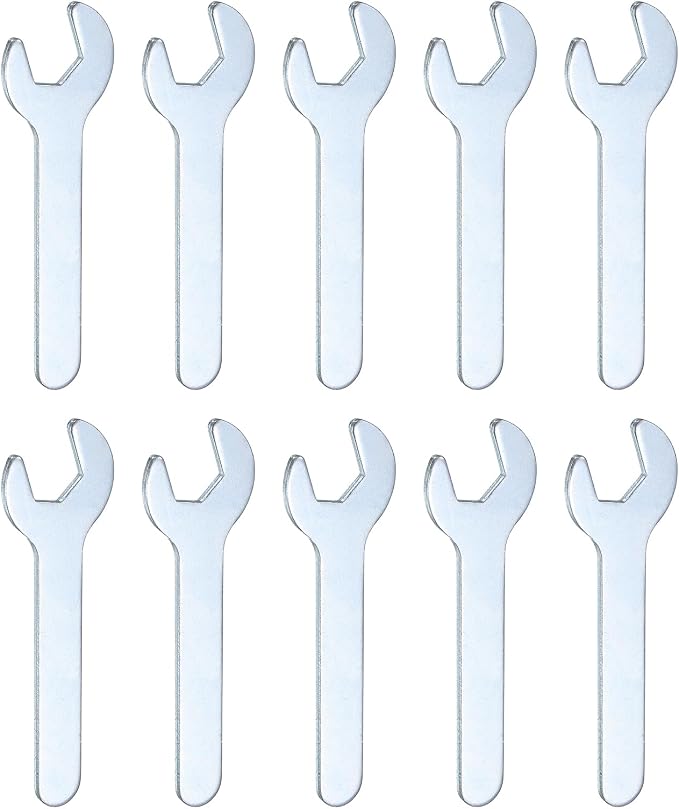 HARFINGTON 10pcs Small Open End Wrench 10x70x1.8mm Metric U-Shaped Single Open by HARFINGTON