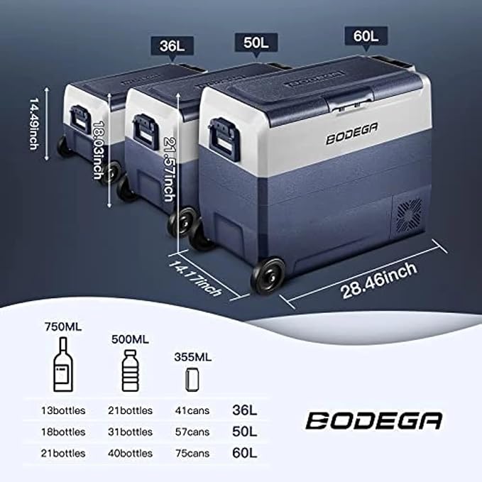 BODEGACOOLER 12 Volt Portable Refrigerator, 38 Quart Car Fridge APP Control - Image 8