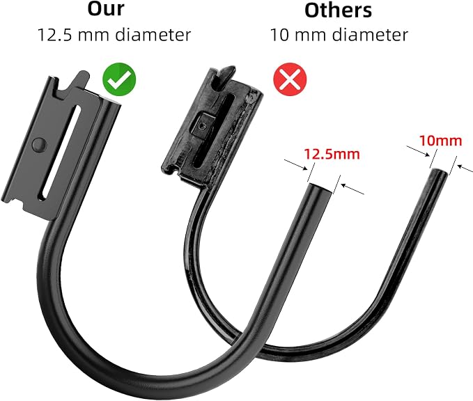 4PCS Heavy Duty E Track J Hooks，Large Steel 5" J Hook E Track Accessories - Image 2