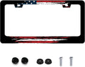 Personalized License Plate Frame American Flag Stainless Steel Accessory by Invincibleframe