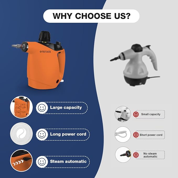 Steam Cleaner, Steam Cleaner for Home, Handheld Steam Cleaner - Image 3