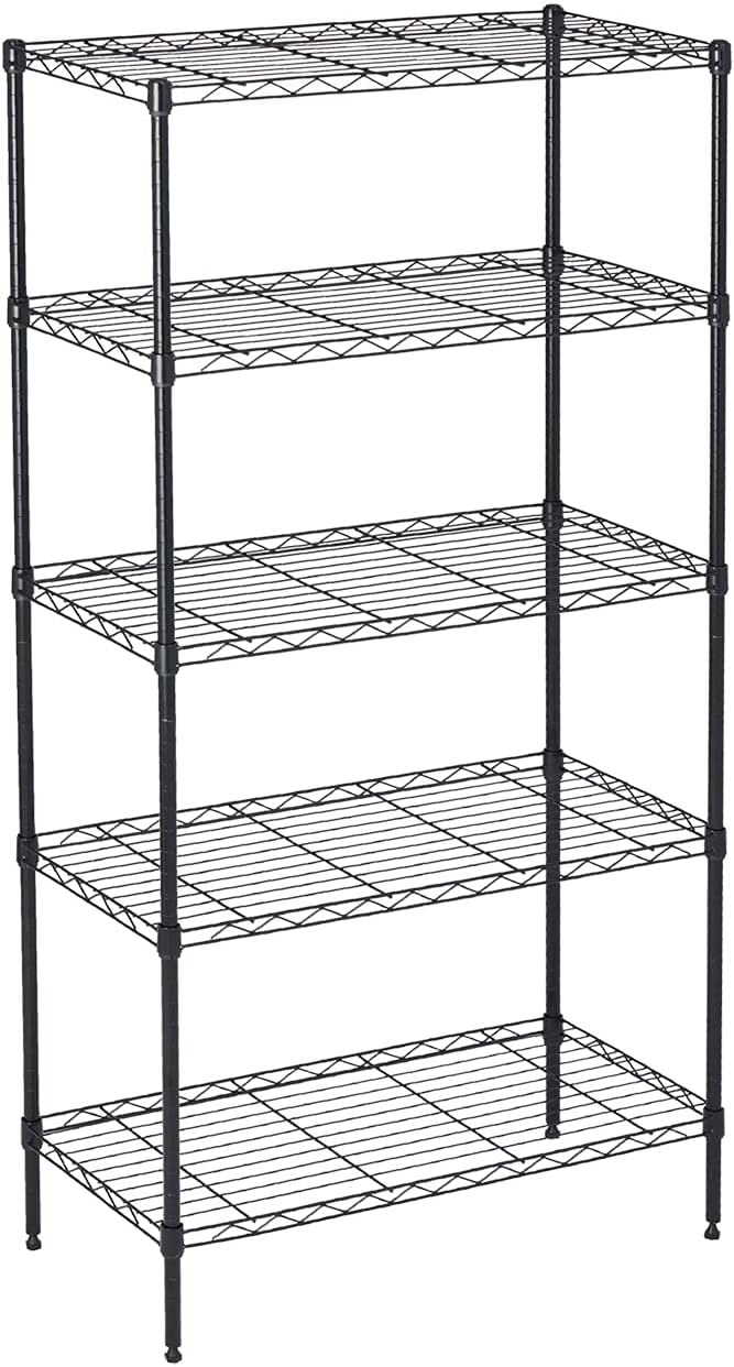 5 Tier Wire Shelving Unit Storage Rack, Metal Heavy Duty Utility Organizers by DisplaysByJack