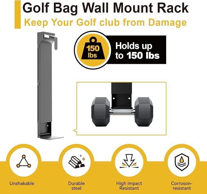 Wall Mount Golf Bag Storage Rack - Image 3