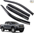 Rain Guards for Chevrolet Colorado/GMC Canyon Crew Cab 2015-2022, Tape-on Side by LETINGFAR
