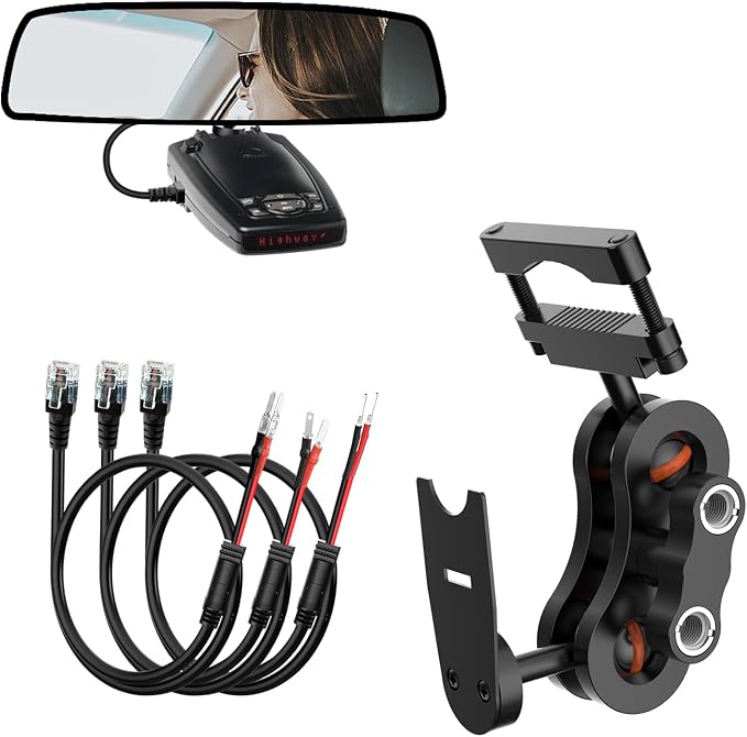 Radar Detector Mount, Rearview Mirror Rod Radar Mounting Bracket+Rearview by SDSACZMU