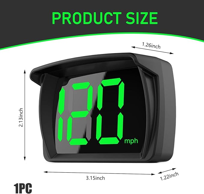1 PC Speedometer HUD for Cars Trucks Motorcycles USB Plug & Play Digital MPH - Image 2