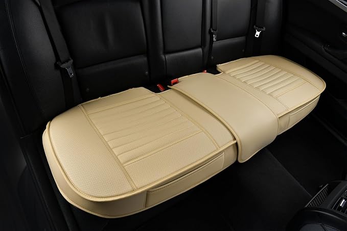 Universal Leather Car Seat Covers Full Set, Car Seat Cushion Covers Protector - Image 3