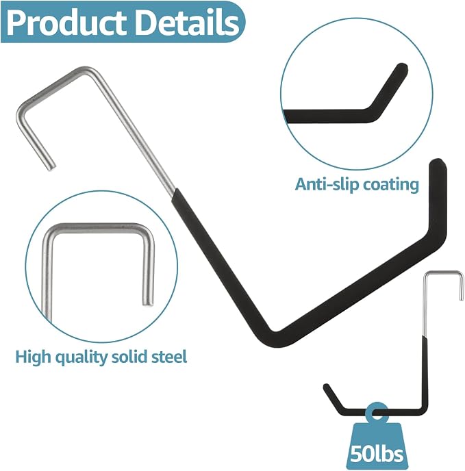 Acrux7 16 Pack Rafter Hooks Heavy Duty Rafter Hanger Vinyl Coated Large S Hooks - Image 3