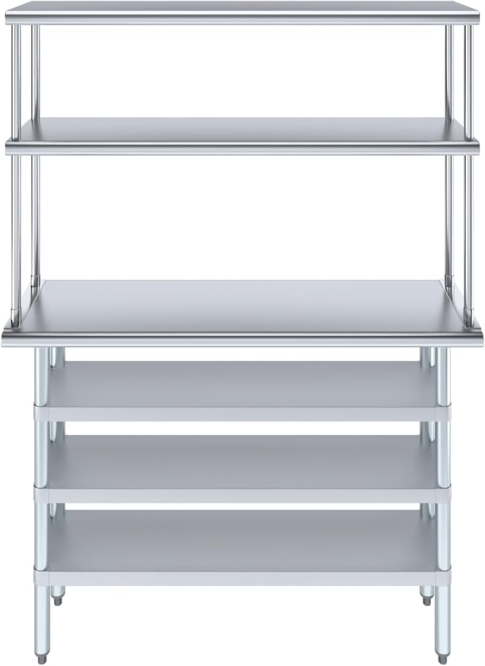 Amgood 14" x 48" Stainless Steel Work Table - Image 2