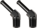 1/8 NPT Male to 1/4" Hose Barb Fitting Adapter 45 Degree Elbow Aluminum Black by Podavelle