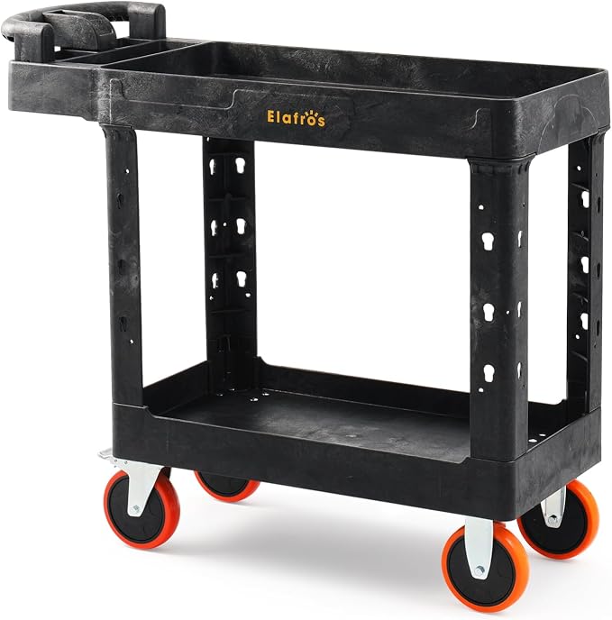 ELAFROS Heavy Duty Plastic Utility Cart 41.3 x 17 Inch by ELAFROS