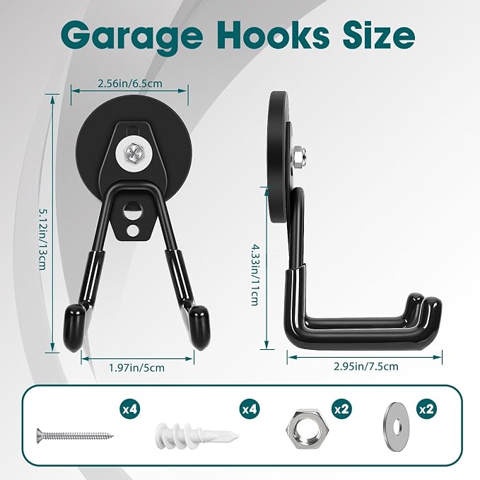 2 Pcs Storage Utility Magnets Hanging Hook - Image 2