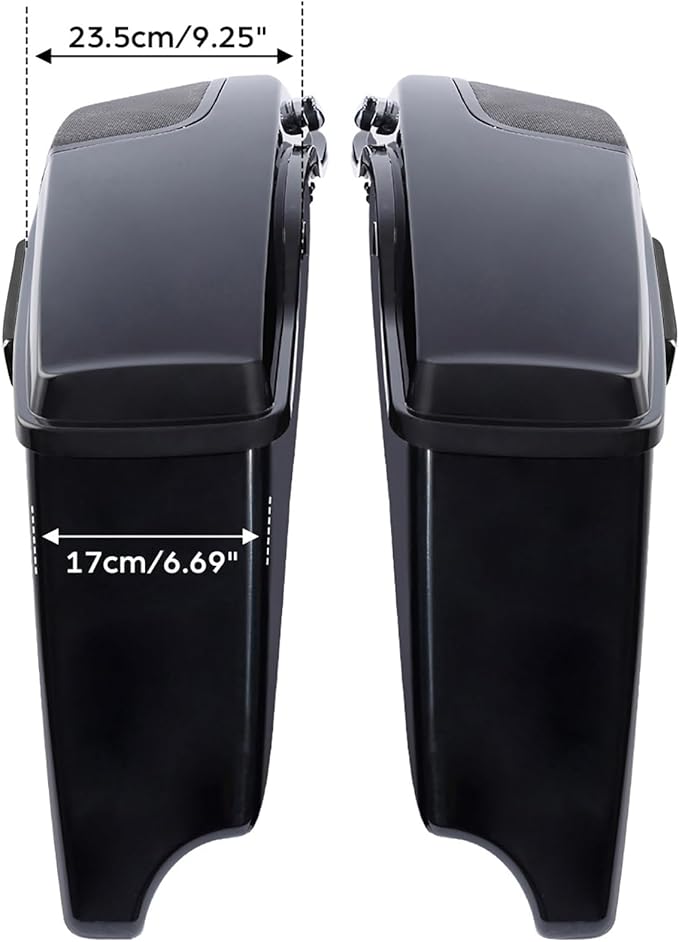 XFMT Motorcycle 4" Extended Hard Saddlebag Fit - Image 4