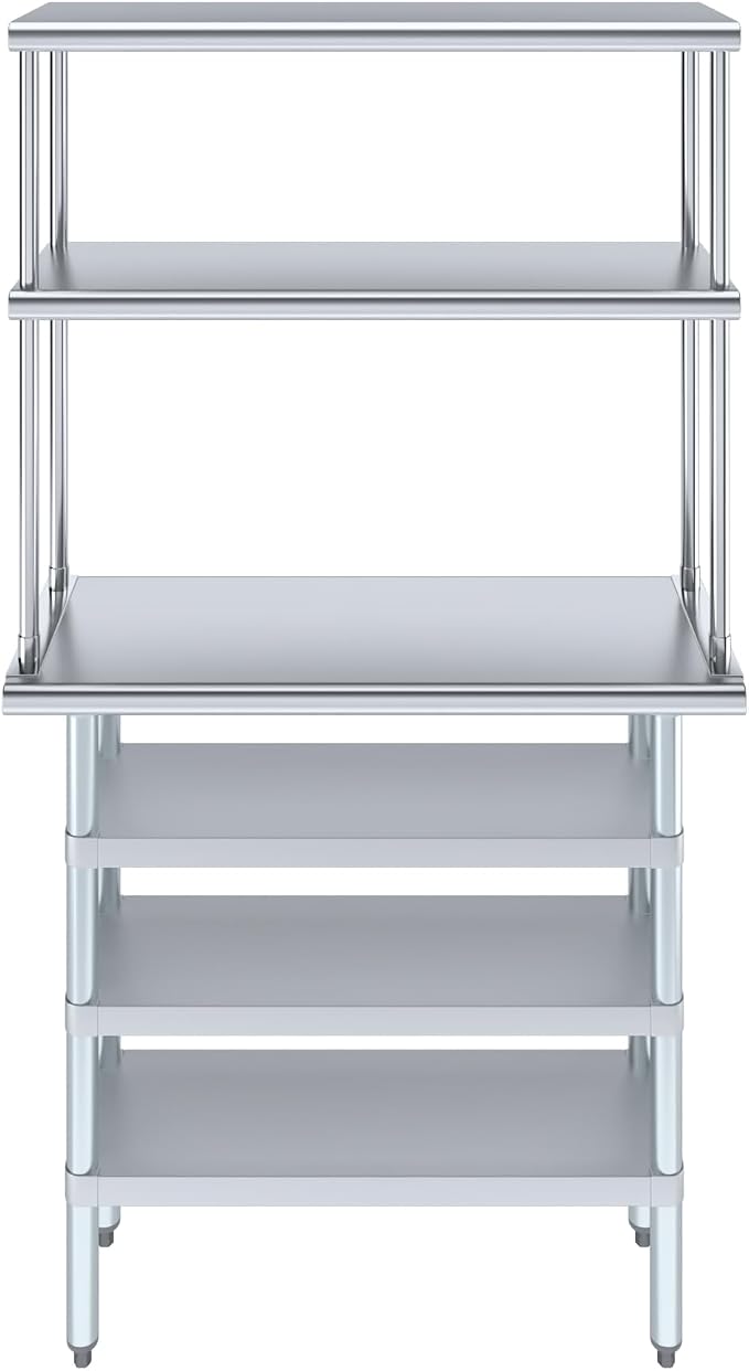 Amgood 14" x 36" Stainless Steel Work Table - Image 2