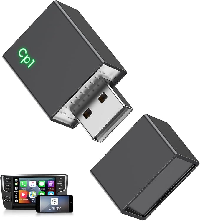 Wireless CarPlay Adapter for iPhone 2025 Upgrade, Ultra-Low Lag, Stable by IJEUF