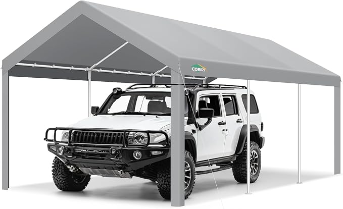 COBIZI Carport Canopy 12x20 Heavy Duty Car Tent Garage, Galvanized Frame Car by COBIZI