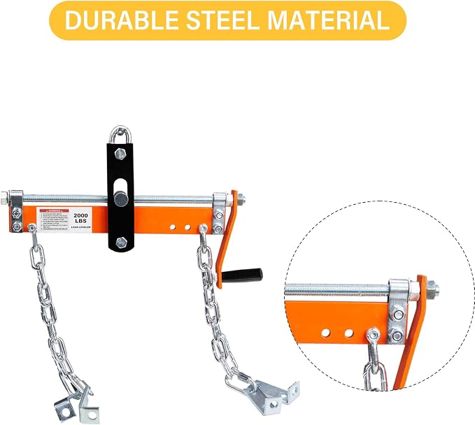 Engine Support Bar 2000 Lbs Load Lever Motor Lift Tool Heavy Duty Leveler - Image 8