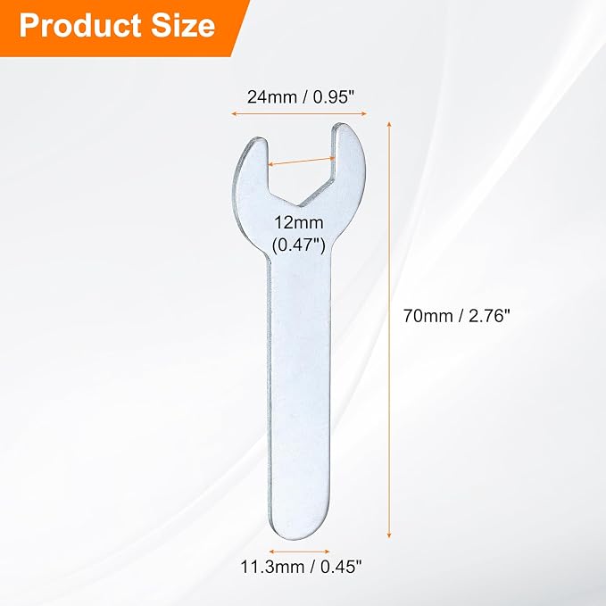 HARFINGTON 10pcs Small Wrench Open End Wrench 12x70x1.5mm Metric U-Shaped - Image 2