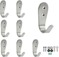 Stainless Steel Coat Hooks, Heavy Duty Metal Wall Mounted Hanger Hooks by MetalTools