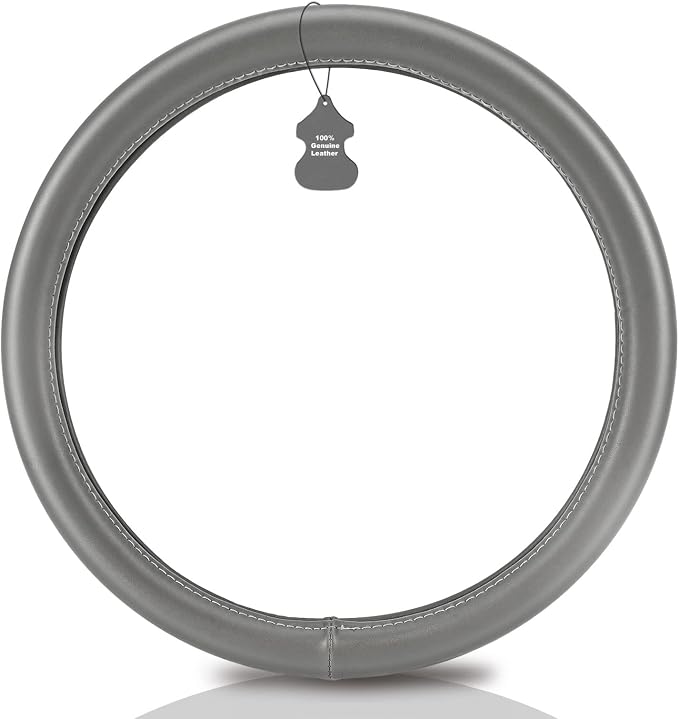 Haokay Heavy Duty Pure Cowhide Steering Wheel Cover SUV Car - Image 2