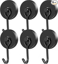 MIKEDE Magnetic Hooks, 110LB Heavy Duty Neodymium Black Magnet Hooks, Strong by MIKEDE