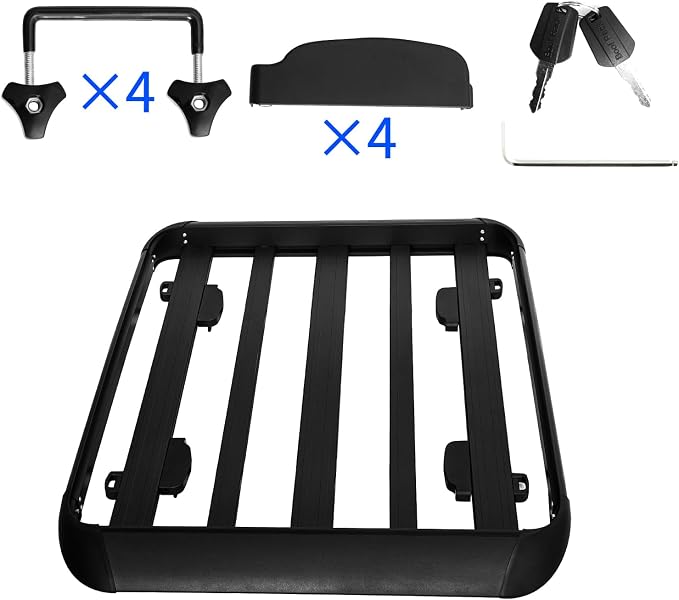 YHAAVLE 55" Cargo Basket, Heavy Duty Vehicle Roof Rack Baskets, Universal - Image 7