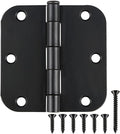42 Pack Matte Black Door Hinges 3.5 Inch 5/8" Radius, Interior 3 1/2" Bi-fold by TDCHINGES