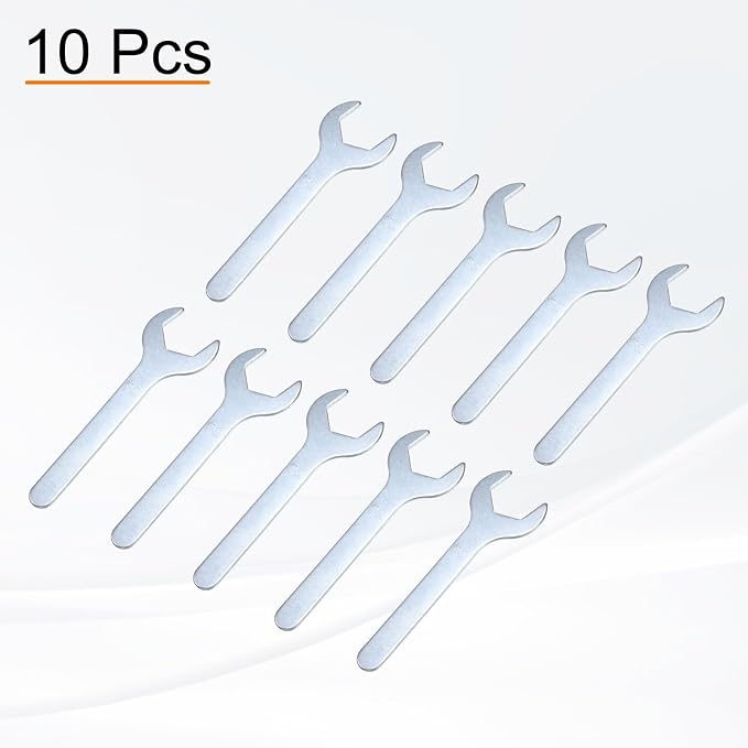 HARFINGTON 10pcs Small Wrench 27x140x2.6mm Metric U-Shaped Single Open Ended - Image 3