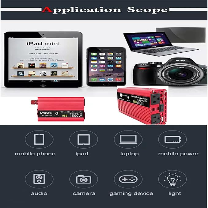 2000w Power Inverters Car Power Inverter Car Inverter 12v to 110v 900W/2000W - Image 7