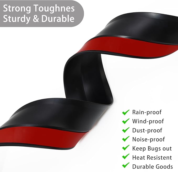 Gaahing Garage Door Top and Sides Seal Strip, Universal Weather Stripping - Image 5