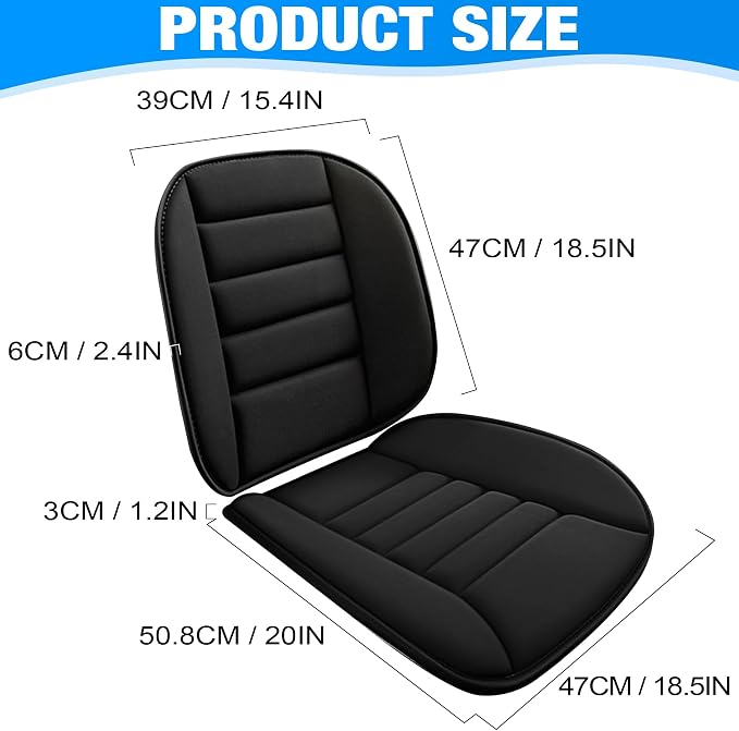 MYFAMIREA Car Seat Cushion and Lumbar Support Pillow 1.2'' Thick Memory Foam - Image 7