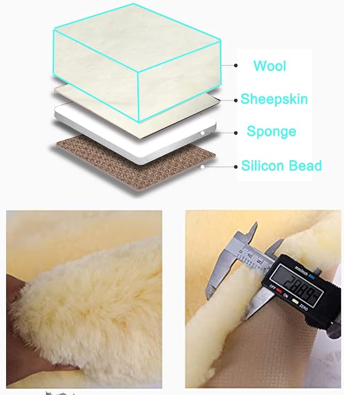 Fluffy Genuine Australia Sheepskin Car Seat Cover - Image 4