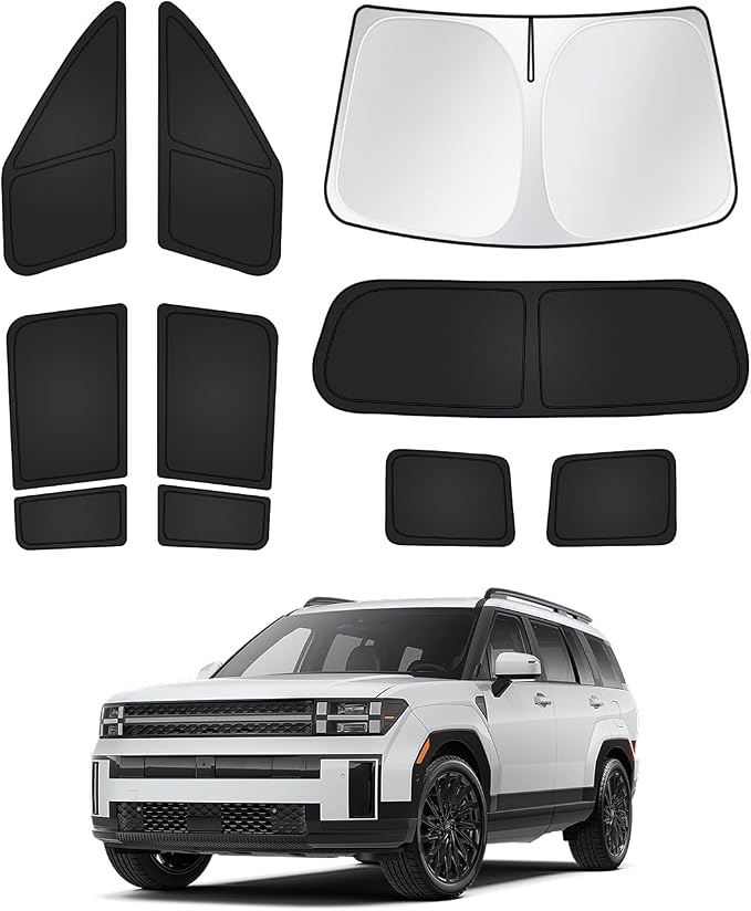 Sunshades for Hyundai Santa Fe 2024 2025 2026 Accessories Windshield Sun Shade by Canvcle