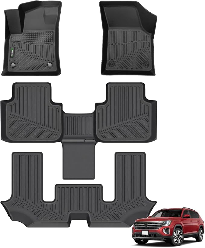 ANBINGO® Floor Mats Custom Fit for VW Atlas 2018-2025 6 Passenger Bucket All by ANBINGO