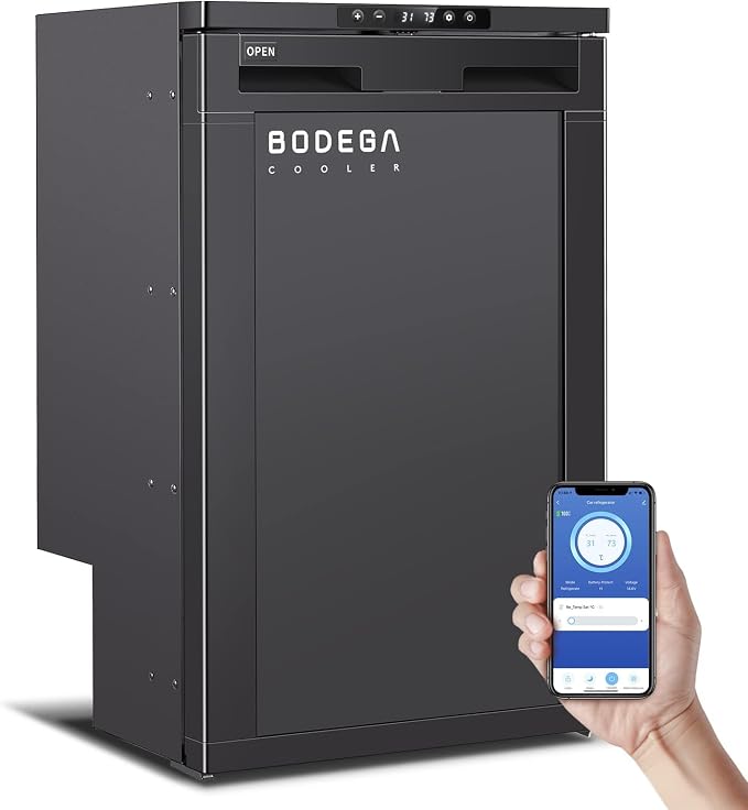 BODEGACOOLER 12 Volt Refrigerator, 83L RV Refrigerator APP Control, RV Fridge by BODEGA