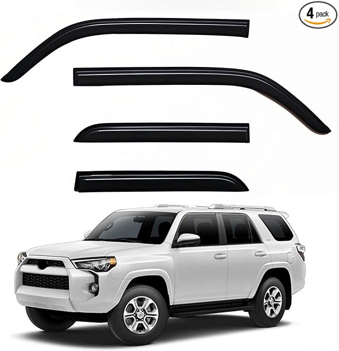 Window Visors Rain Guards fits 2010-2024 4Runner, Out-Channel Window Wind by Unknown
