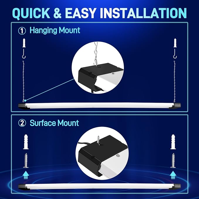 hykolity 4 Pack 4FT Linkable LED Shop Light - Image 3