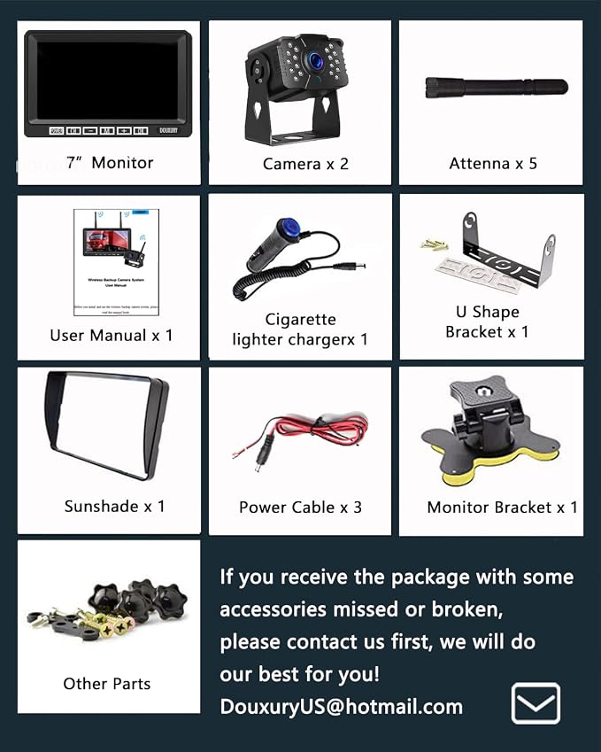 FHD 1080P 2 Digital RV Wireless Backup Camera System - Image 7
