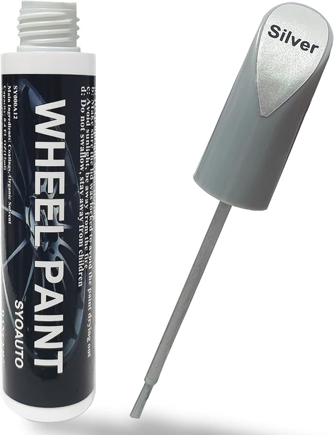 SYOAUTO Silver Rim Touch Up Paint Rim Scratch Repair Pen Wheel Touch Up Paint by SYOAUTO