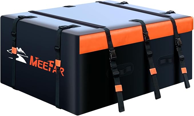 MeeFar Rooftop Cargo Carrier Car Roof Bag 21 Cubic Feet 100% Waterproof Car Top by MeeFar