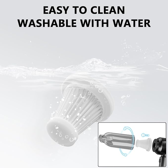 Handheld Vacuum, Car Vacuum Cleaner, 4-in-1 20000PA High Power Portable - Image 4