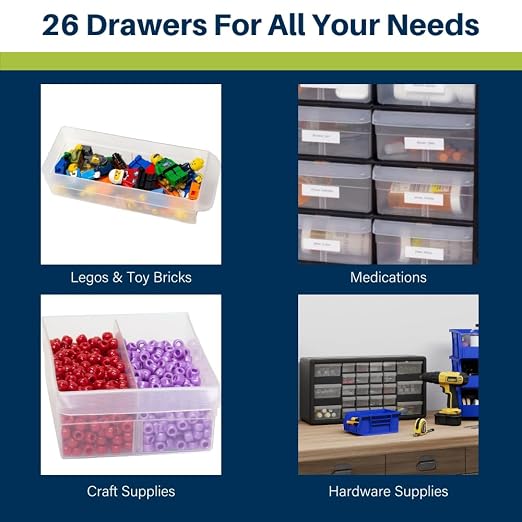 Akro-Mils 26-Drawer Plastic Drawer Storage Cabinet - Image 6
