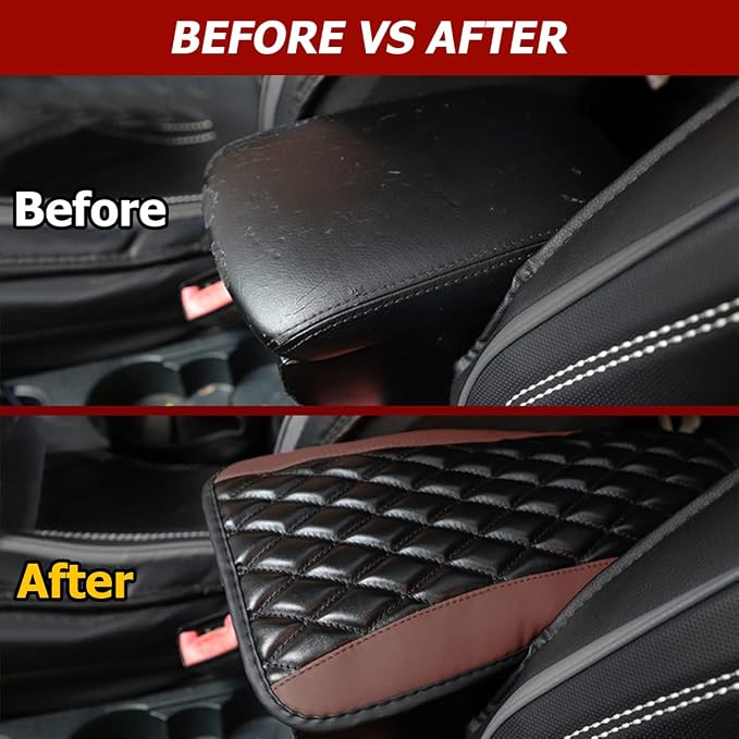 Car Center Console Cushion Pad, Universal Leather Waterproof Armrest Seat Box - Image 3