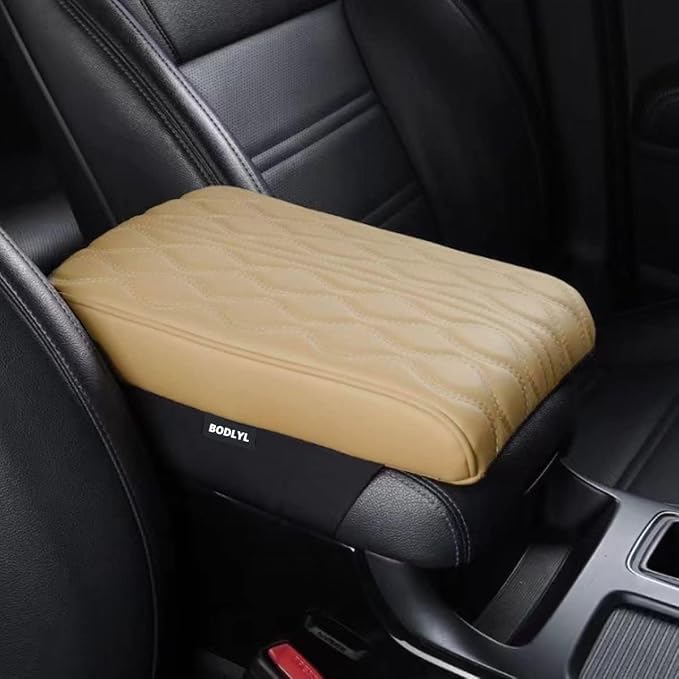 Car Center Console Cover, Memory Foam Car Armrest Cushion, Leather Arm Rest by BODLYL
