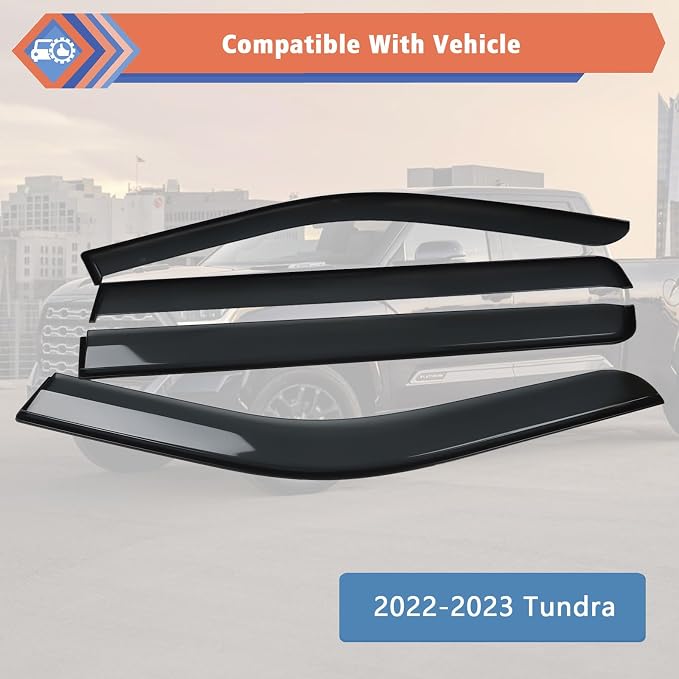 ZONFANT Window Rain Guards, Side Window Deflectors, Sun Visor Rain Vent Window - Image 2